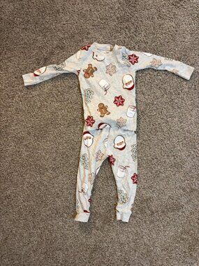 12-18 Months Christmas cookie pajamas from Carter's, gender neutral